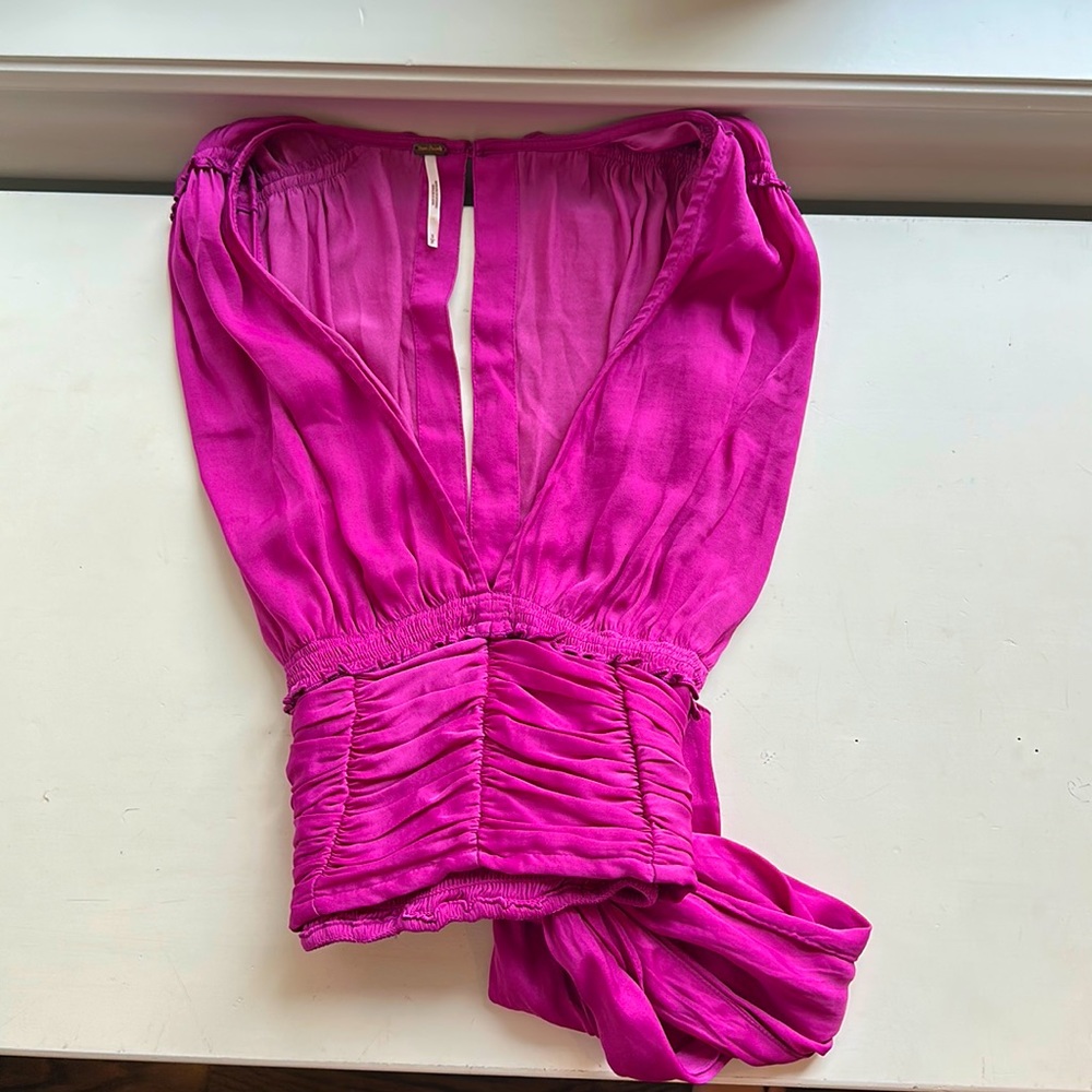 Free People Satin Top- Size S